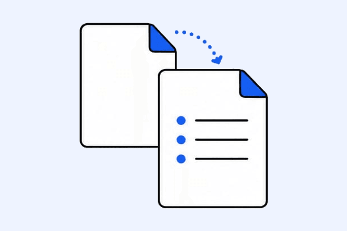 Two offset pages with a changed blue region.